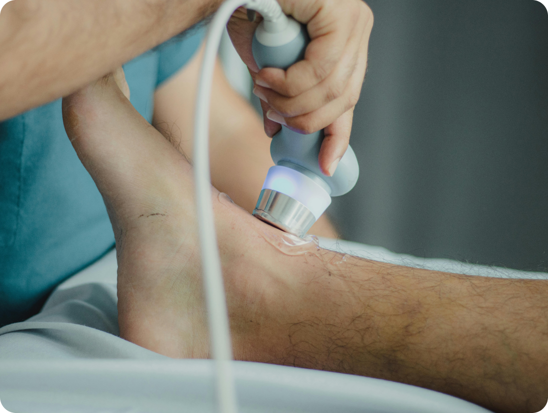 Foot examination with medical device